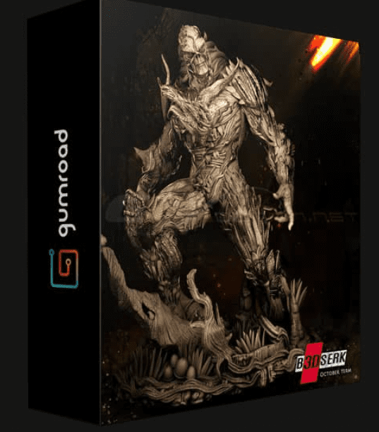 GUMROAD – B3DSERK – SWAMP THING SCULPTURE READY FOR PRINTING