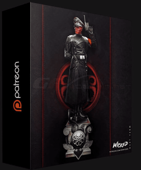 PATREON – WICKED – RED SKULL – STATUE AND BUST – 3D PRINT