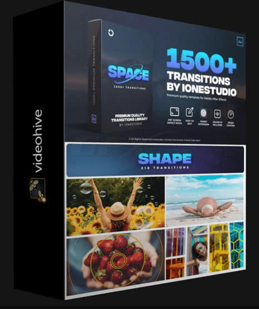 VIDEOHIVE -1500+ TRANSITIONS FOR AFTER EFFECTS BY IONESTUDIO